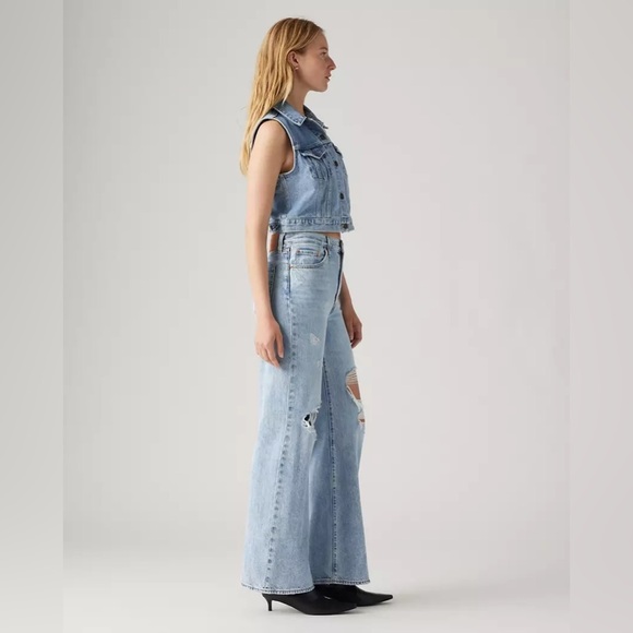 Levi’s RIBCAGE WIDE LEG WOMEN'S JEANS in Bin Day, 26x30 - Picture 4 of 8